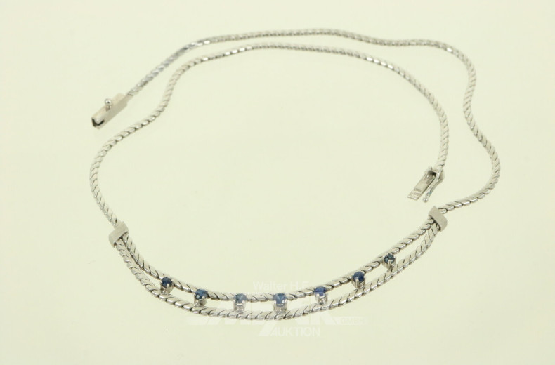Collier mit 7 Saphiren