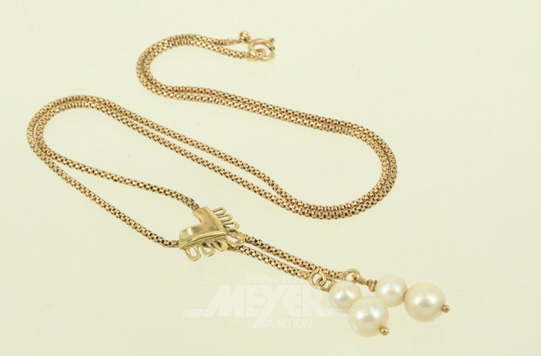 Collier, mit 1 Perlenanhänger