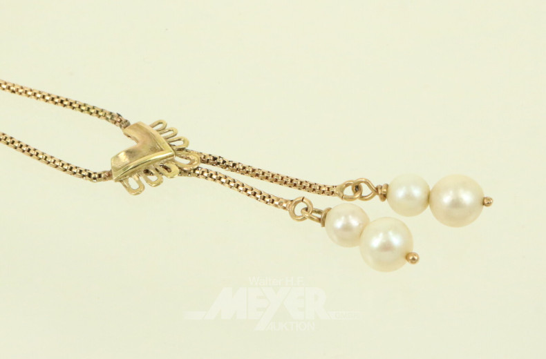 Collier, mit 1 Perlenanhänger