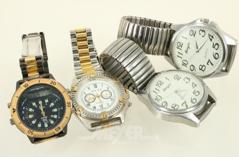 4 div. Herrenarmbanduhren