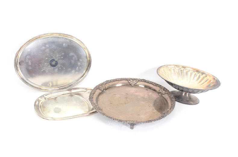 4 Schalen und Tabletts, best. aus: