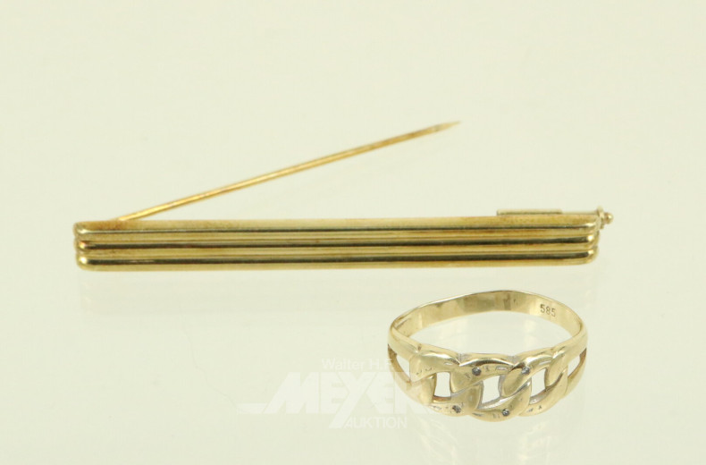 Brosche sowie 1 Ring