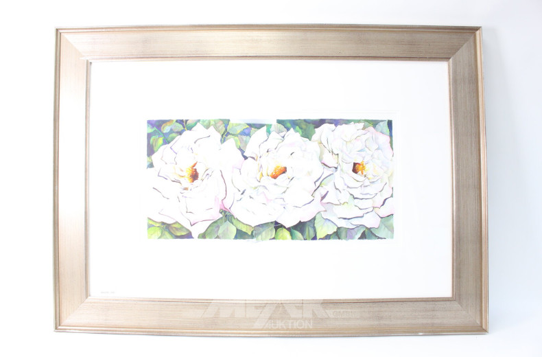 Aquarell "3 weiße Rosen"