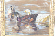 Gemälde "3 Enten im Wasser"