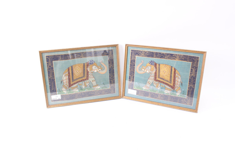 Paar Bilder "Elefanten"