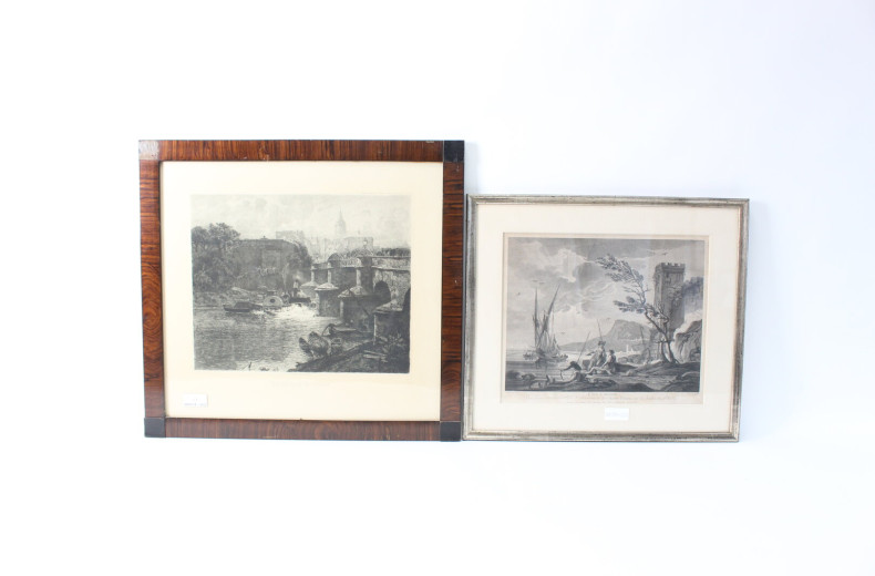 2 Drucke "Minden das alte Wesertor" - "Avignon"