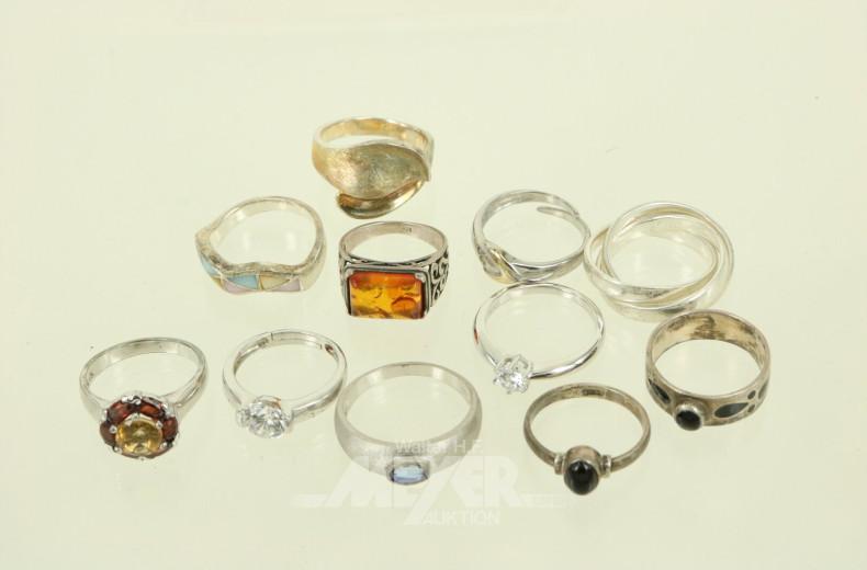 Konvolut Silberringe in 925er Silber