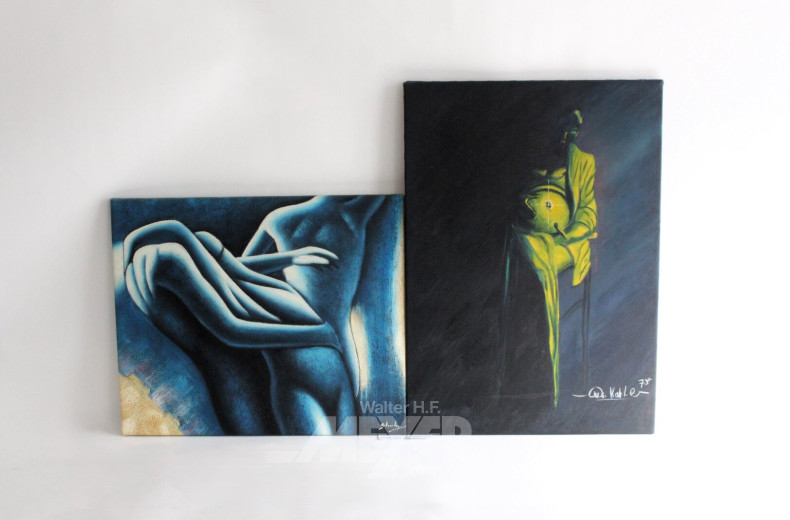 2 moderne Bilder "weibl. Aktdarstellung"