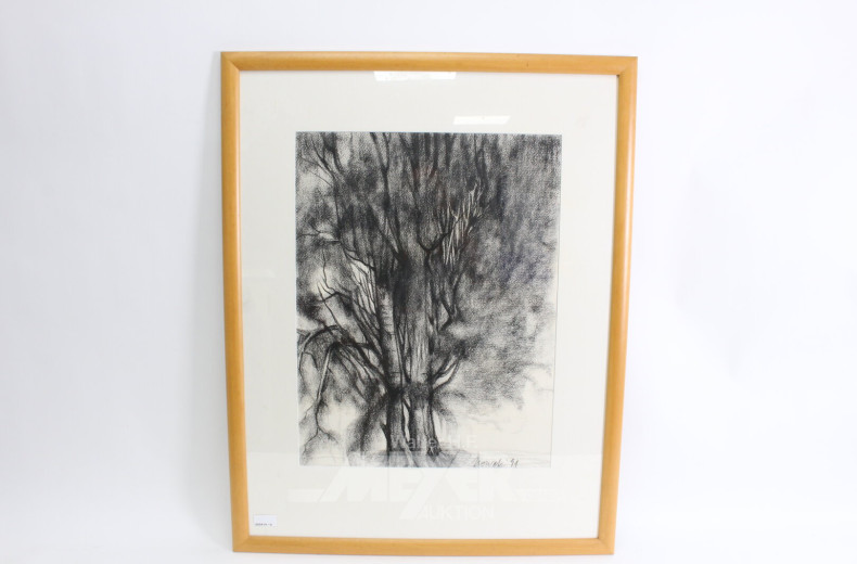 Kohlezeichnung 'Großer Baum'