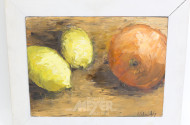 Gemälde 'Zwei Zitronen und Orange'