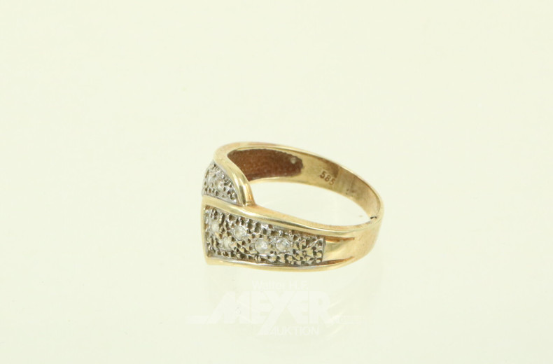 Damenring mit Farbsteinen, 1 Leerfassung