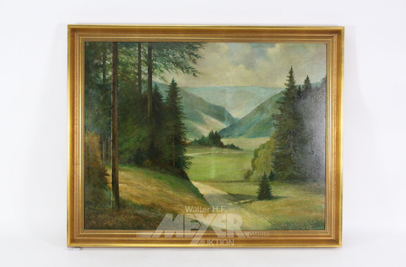 Gemälde "Weg durch den Gebirgswald"