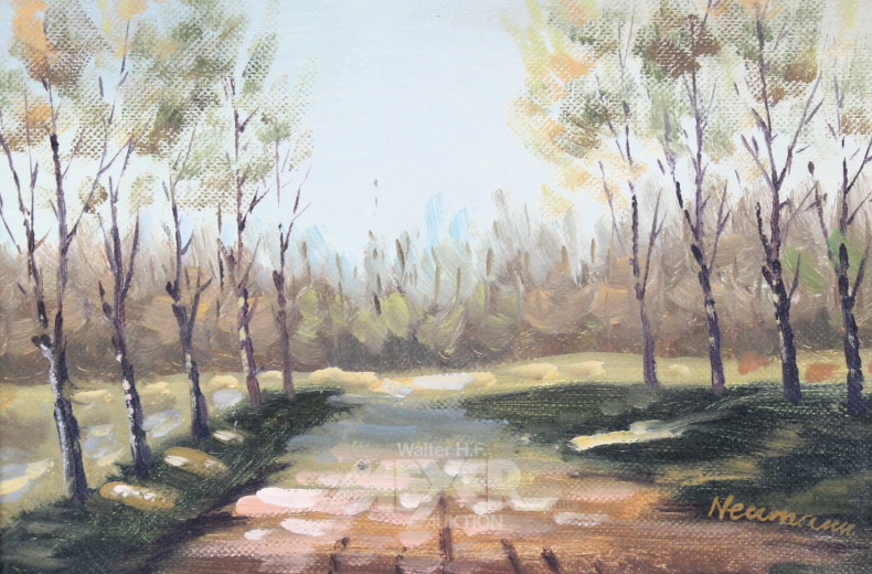 kl. Gemälde "Birkenallee"