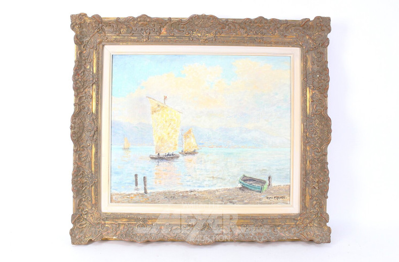 Gemälde  "Abendsonne  am Gardasee"