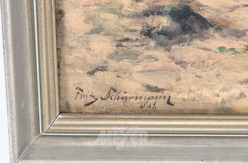 Gemälde 'Jagdszene mit Hund und Fasan'