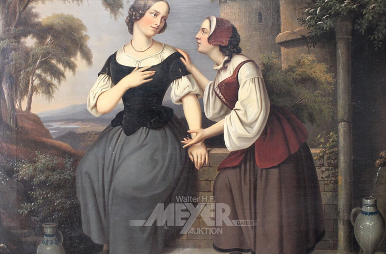 Gemälde 'Brunnengeflüster'