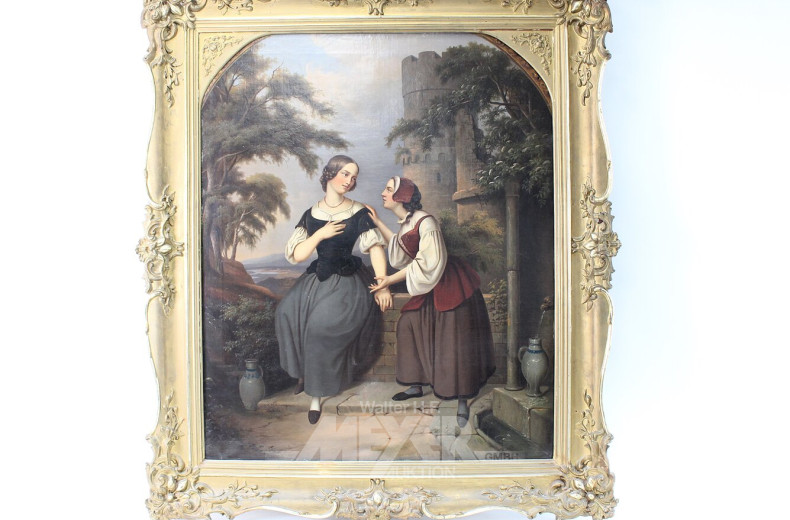 Gemälde 'Brunnengeflüster'