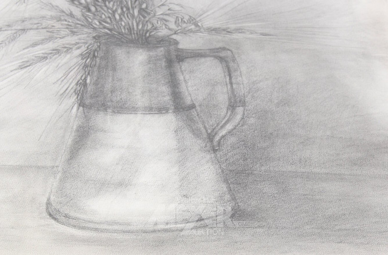 Künstlermappe mit diversen Studien und Techniken