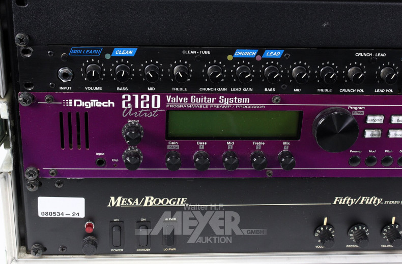 2 Gitarrenverstärker, 1 Multi-Effektgerät im 19" Rack (Amptown)