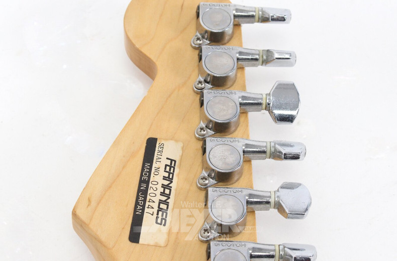 E-Gitarre, bez. FERNANDES (Stratocaster-Form), schwarz