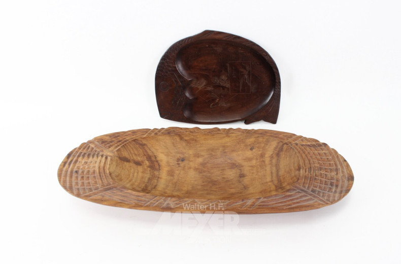 gr. Posten Kupfer-, Metall- u. Holzteller