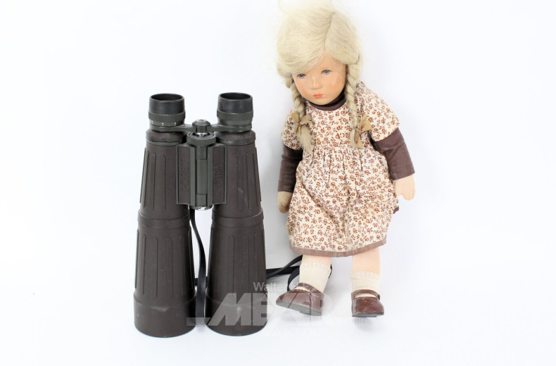 kl. Puppe  sowie 1 Fernglas PORST