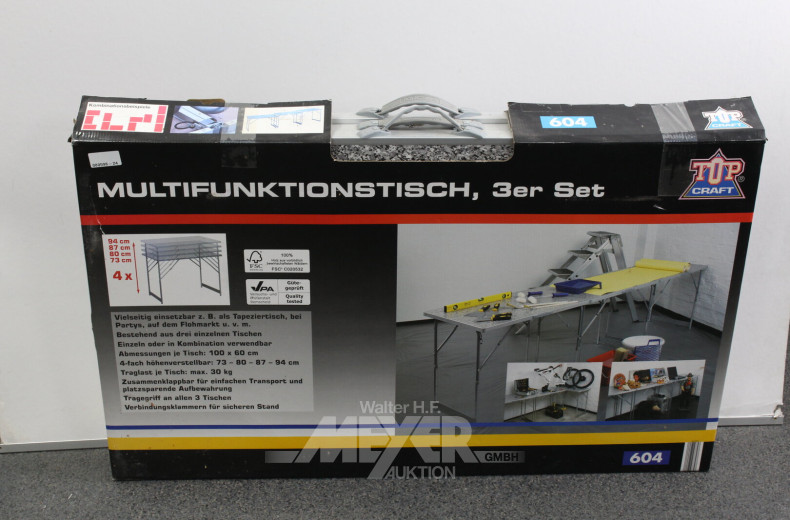 Multifunktionstisch/Tapeziertisch, 3er-Set