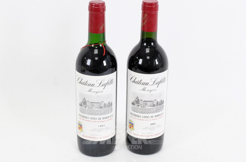 2 Flaschen Bordeaux Frankreich 1991
