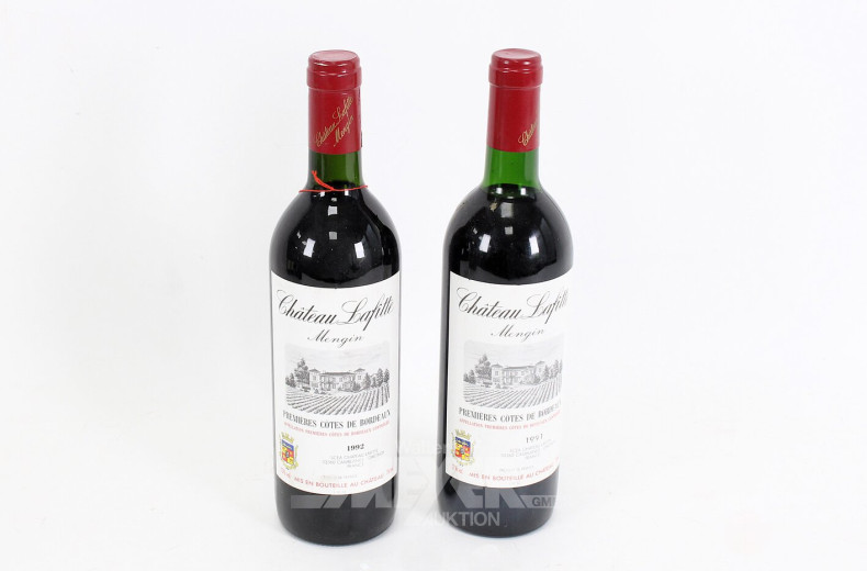 2 Flaschen Bordeaux Frankreich 1992