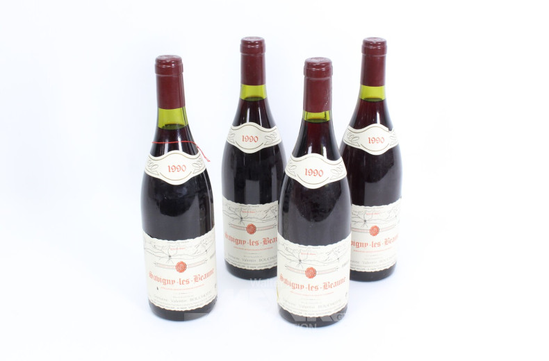 4 Flaschen Rotwein, Frankreich 1990