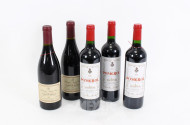 5 Flaschen Rotwein, Frankreich 2002 und 2008