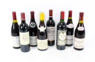 8 Flaschen versch. Rotweine aus Frankreich, 1990-1999