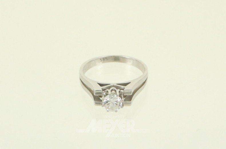Solitärring mit Brillant von ca. 0.25ct