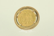 Brosche mit Goldmünze Österreich 20 Kronen Franz Joseph I. 1915