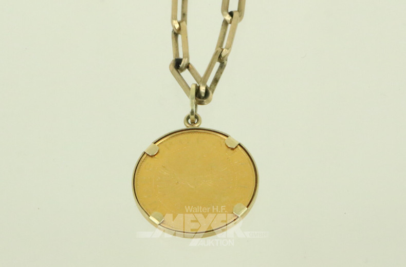 Armband in 333 GG mit Goldmedaille Lübeck zu 986er Gold