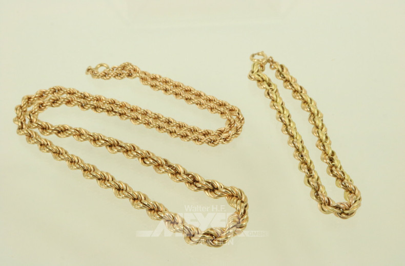 Halskette mit 1 pass. Armband