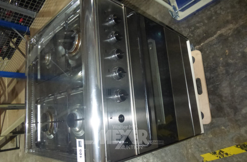 Gasherd mit Edelstahlgehäuse, 4-flammig