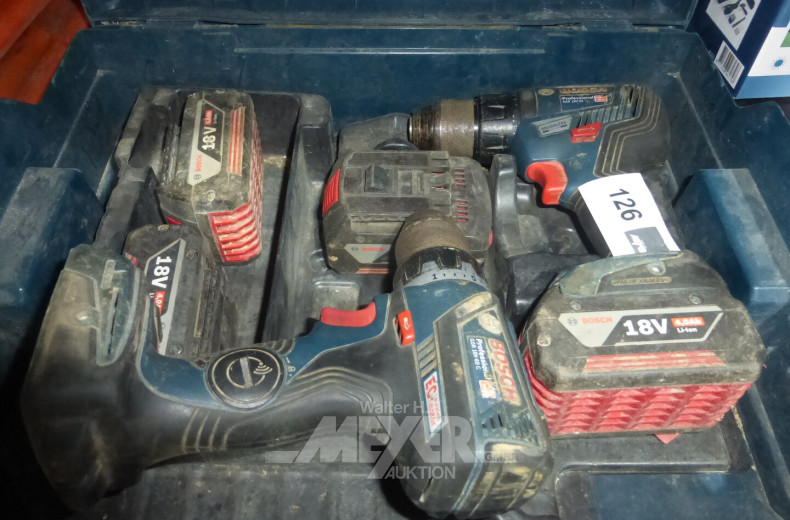 2 Akku-Bohrschrauber, 18 V Lithium Ion