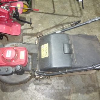 Benzin-Rasenmäher mit Auffangkorb