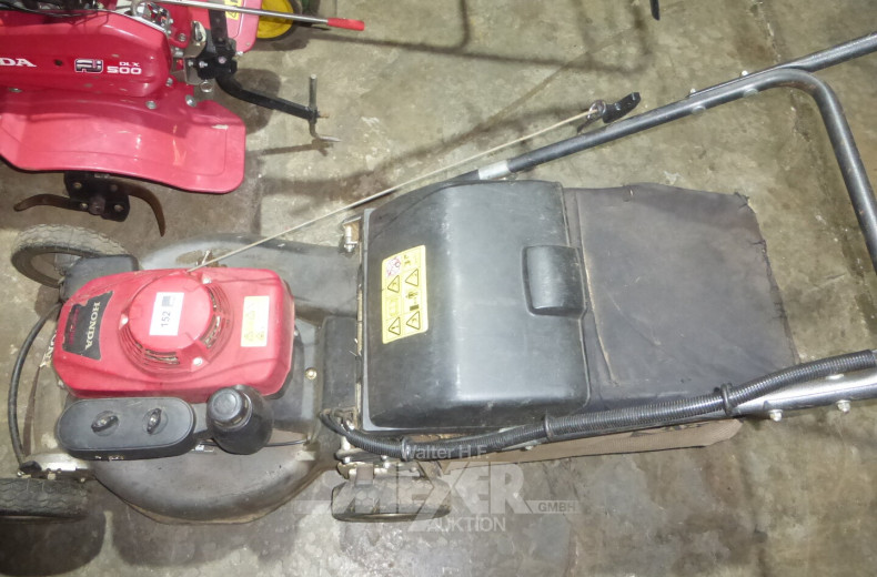 Benzin-Rasenmäher mit Auffangkorb