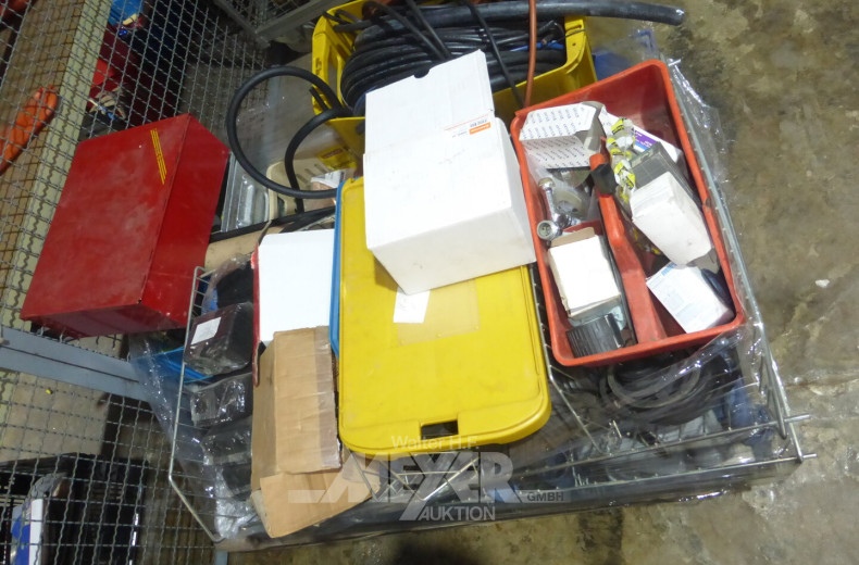 3 Paletten div. Installationsmaterial f. Gebäudetechnik, Gas-, Wasser-, Heizungswesen, u.a. Kupferfittinge, div. Messingschieber