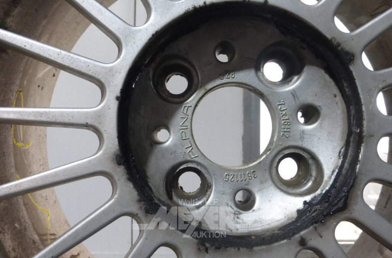 Satz Alpina-Felgen 8Jx16 H2, e28, Nr. 3611125 u. 7Jx16H2, Nr. 3611125, 205x50 R16 und 225x45 ZR16