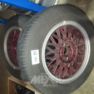 3 BMW-Kreuzspeichenfelgen, 195x65 R14