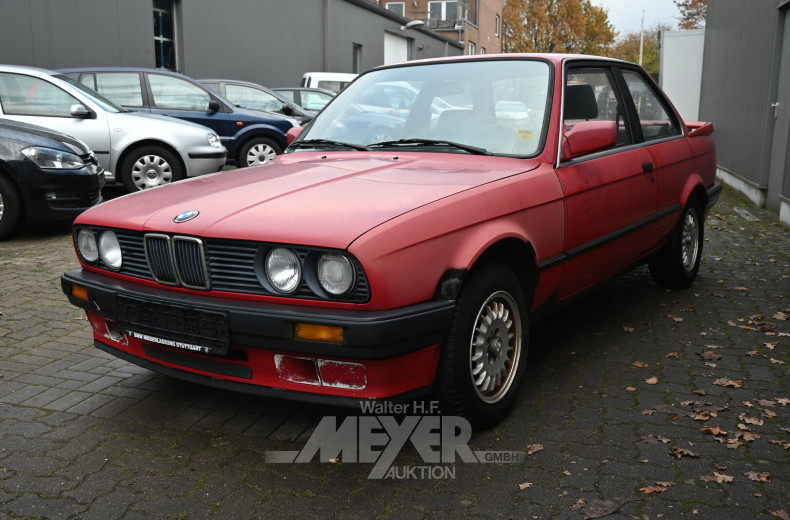 BMW 318i E30 coupé, zinnoberrot