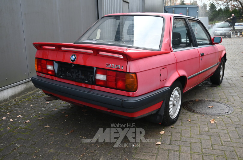 BMW 318i E30 coupé, zinnoberrot