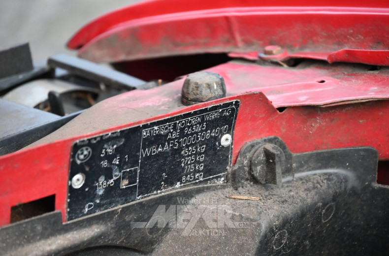BMW 318i E30 coupé, zinnoberrot