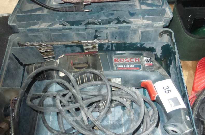Elektro- Bohrhammer und 1 Bandschleifer Fabr.: BOSCH Typ: PBS 75 AE