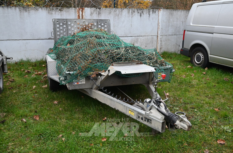 Tandem Baumaschinenanhänger mit Auffahrrampe
