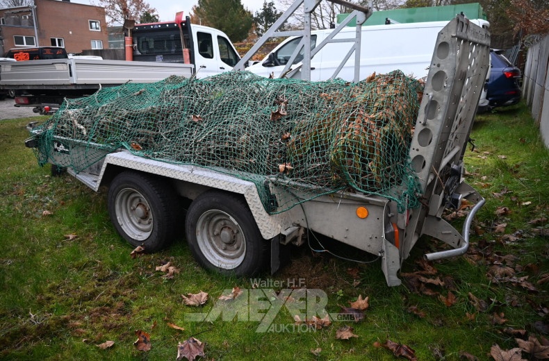 Tandem Baumaschinenanhänger mit Auffahrrampe