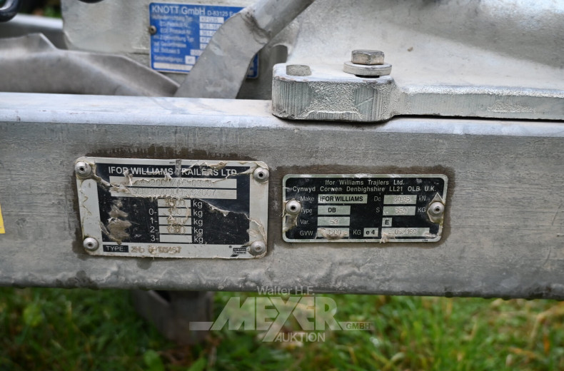 Tandem Baumaschinenanhänger mit Auffahrrampe